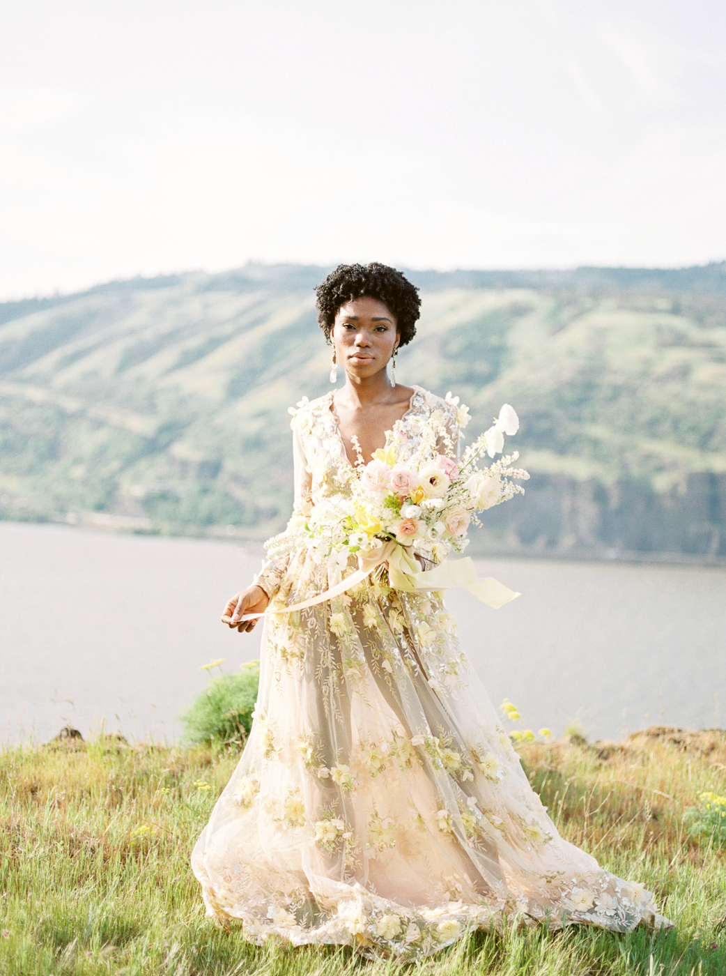 Fine Art Wedding Photographer Hood River Oregon Dress Emily Riggs