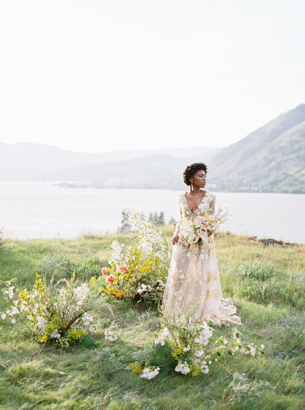 Fine Art Wedding Photographer Hood River Oregon Dress Emily Riggs